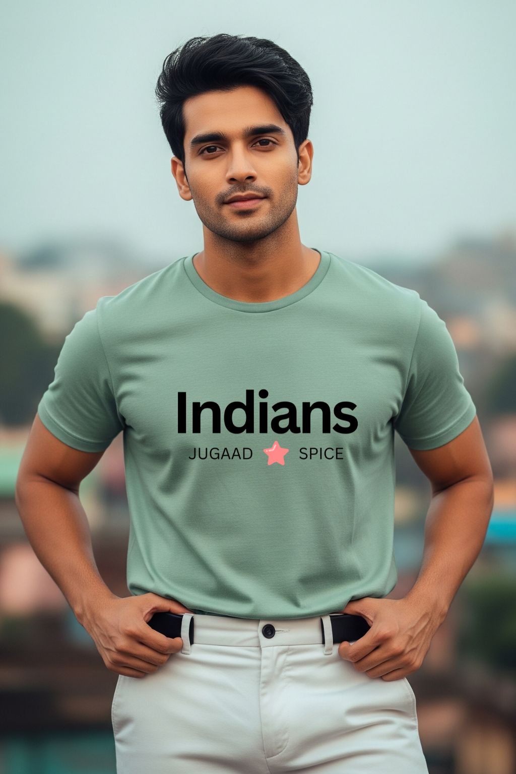 100% Indian Label Men’s T-shirt | Funny Desi Graphic Tee