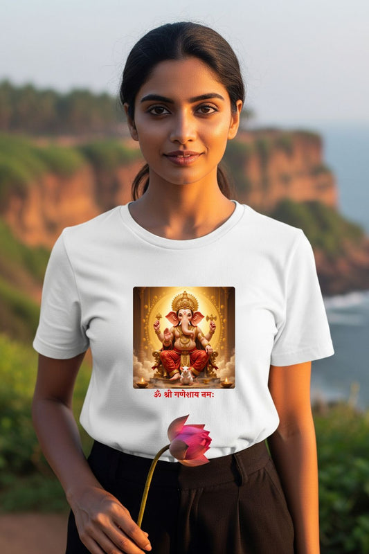Ganpati Bappa’s Loving Grace T-shirt for Women | Divine Street Collection