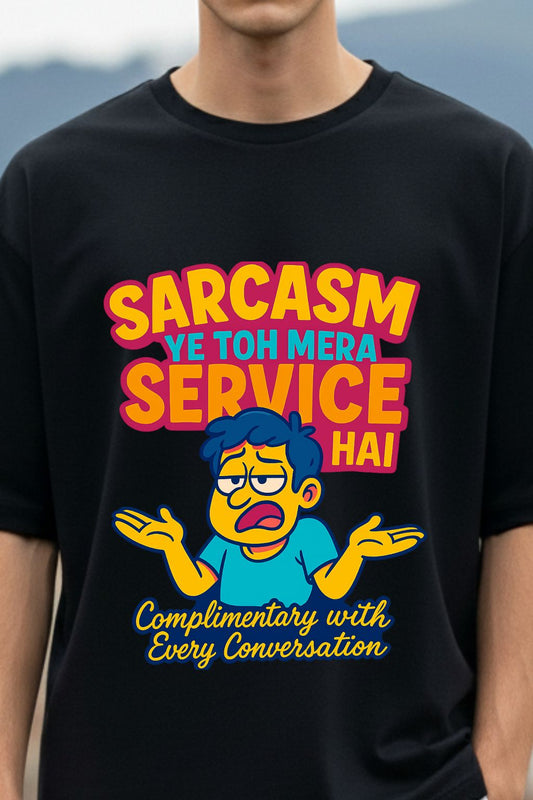Hindi Sarcasm Oversized T-shirt