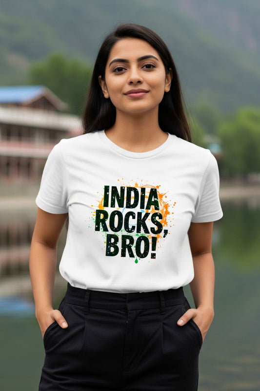 India Rocks Bro! T-Shirt | Trendy Desi Tee for Gen Z & Millennials