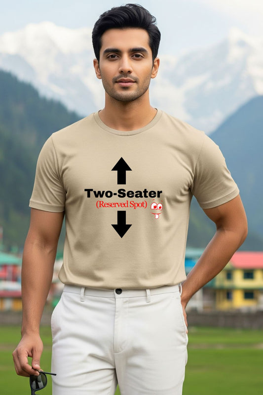 Two-Seater Men’s T-shirt | Subtle Raunchy Graphic Tee