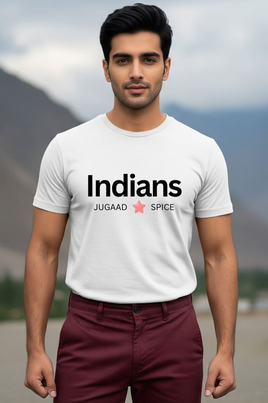 100% Indian Label Men’s T-shirt | Funny Desi Graphic Tee