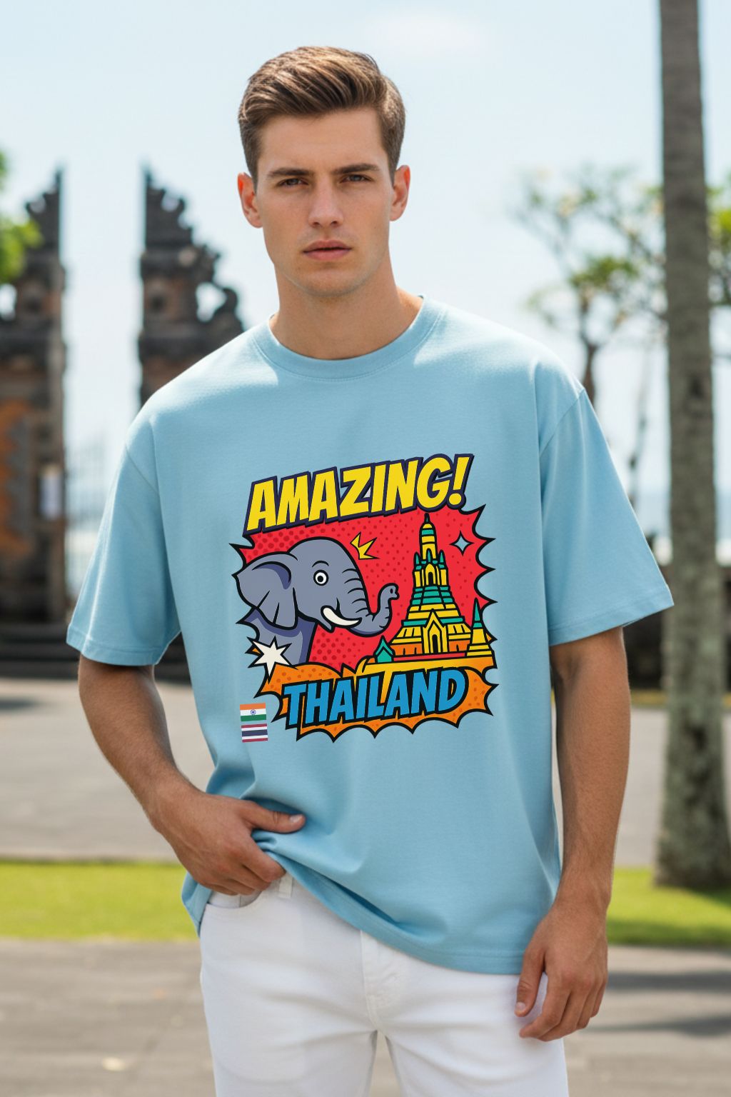 Amazing_Thailand_Pop_Art_Baby_Blue_Overszied_T-shirt