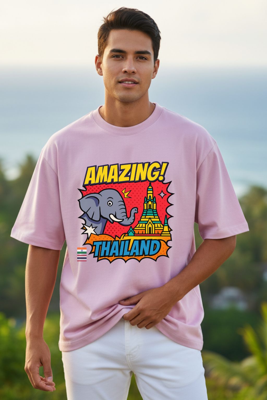 Amazing_Thailand_Pop_Art_Light_Baby_Pink_Overszied_T-shirt
