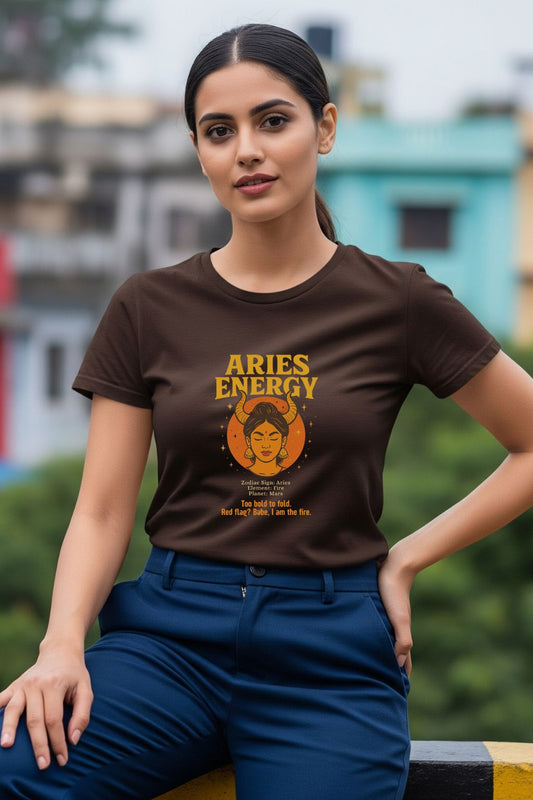 Aries Energy T-Shirt – Bold Zodiac Print | Trendy Astrology Apparel