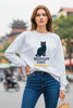 Black Cat Golden Gaze Oversized Sweatshirt