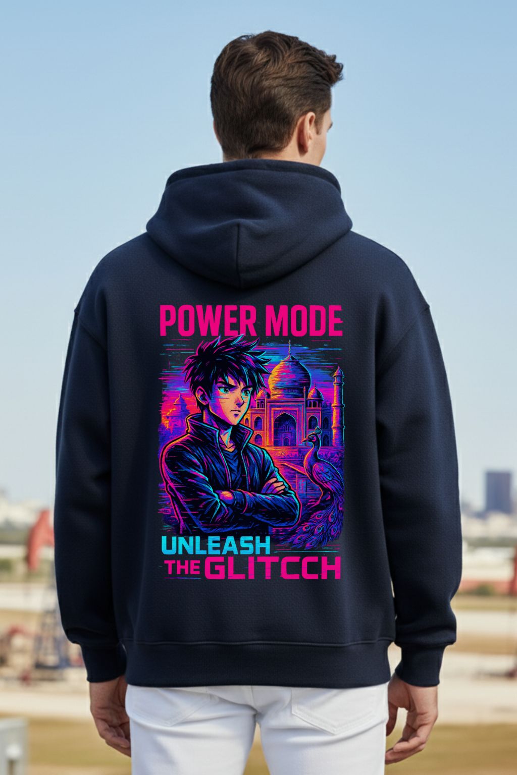 Desi_Power_Mode_Navy_Blue_Oversized_Hoodie-close_up