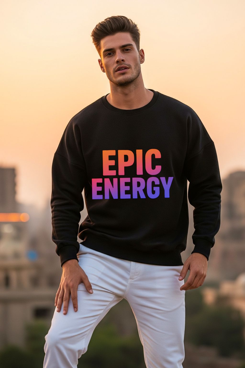 Do_Epic_Energy_Black_Oversized_Sweatshirt-front