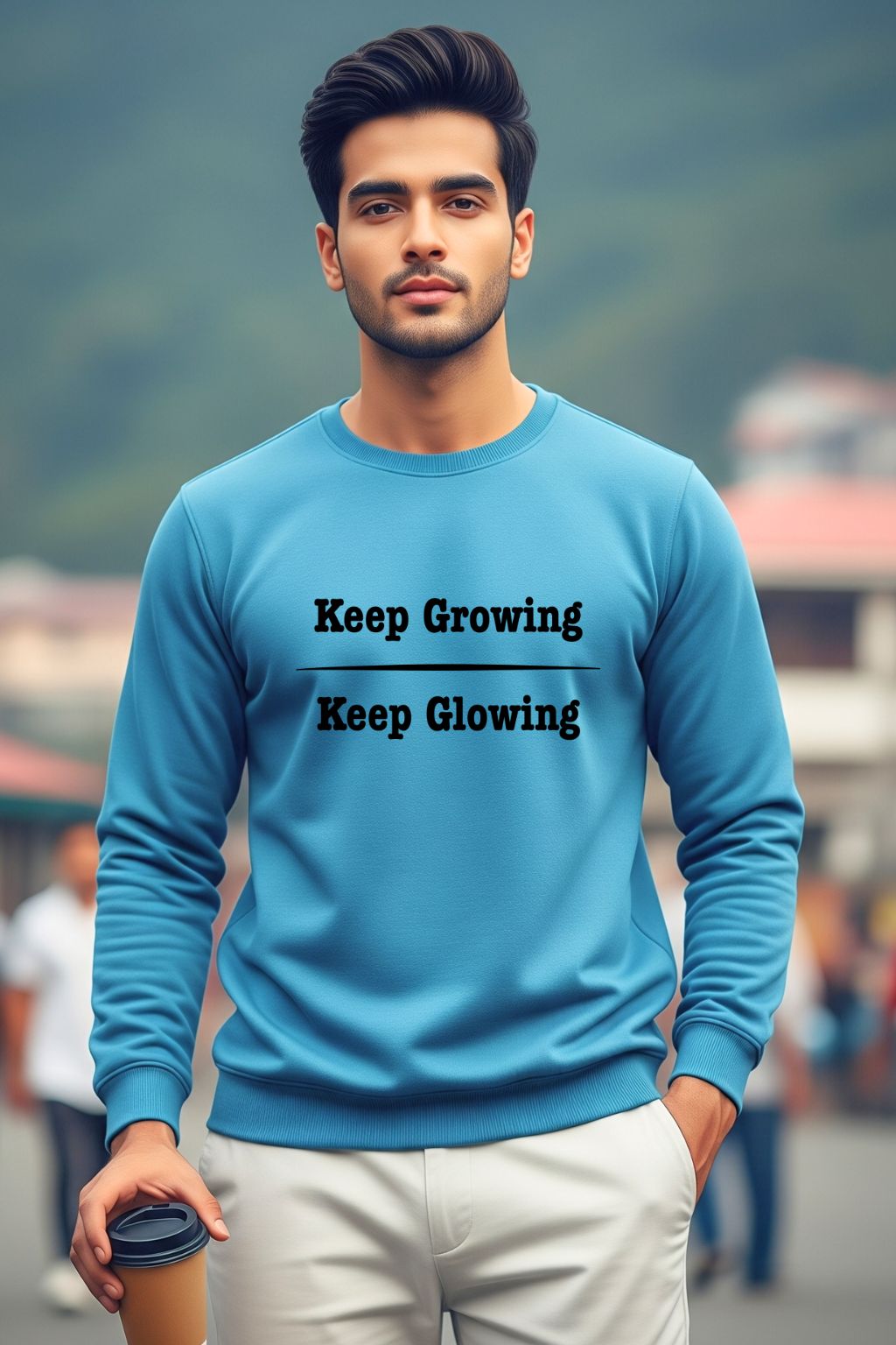 Keep Growing, Keep Glowing Men’s Sweatshirt
