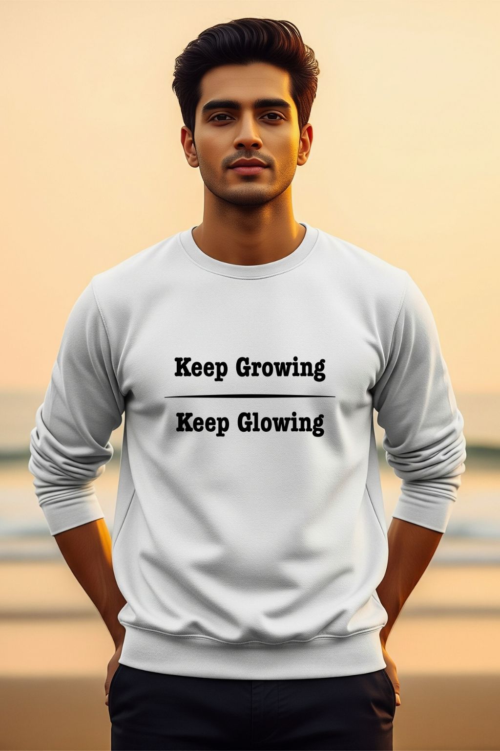 Keep Growing, Keep Glowing Men’s Sweatshirt