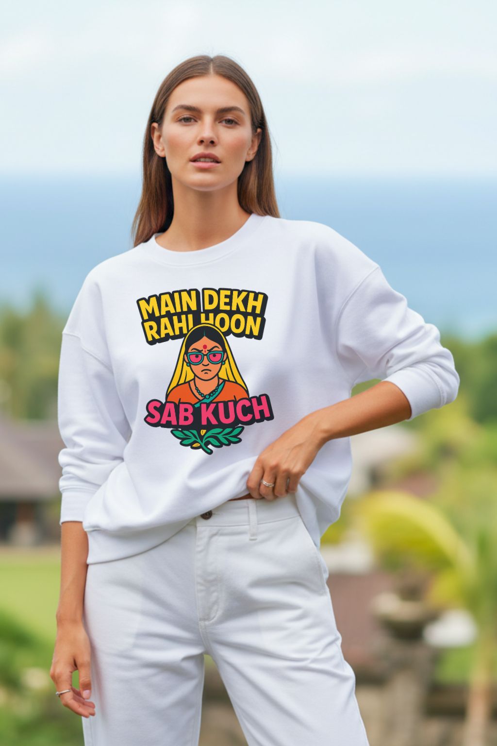 Main_Dekh_Rahi_Hoon_White_Oversized_Sweatshirt
