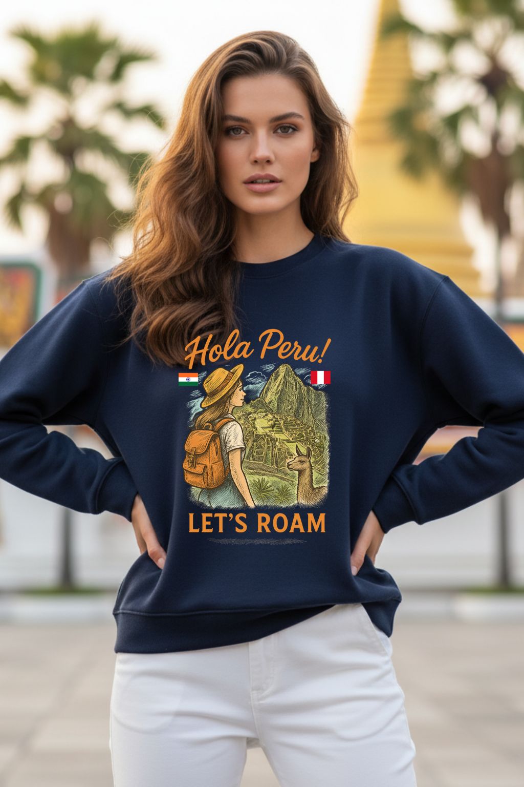Peru_Machu_Picchu_Navy_Blue_Oversized_Sweatshirt