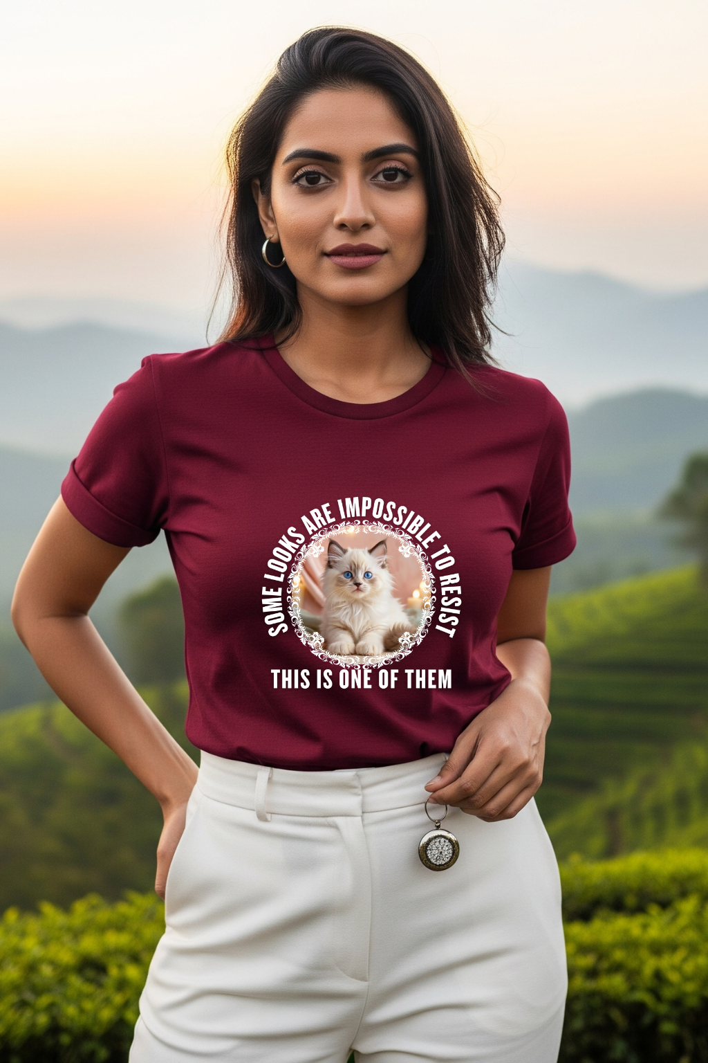 Some Looks Are Impossible to Resist | Cute Cat Pet Pawtrait Women’s T-shirt