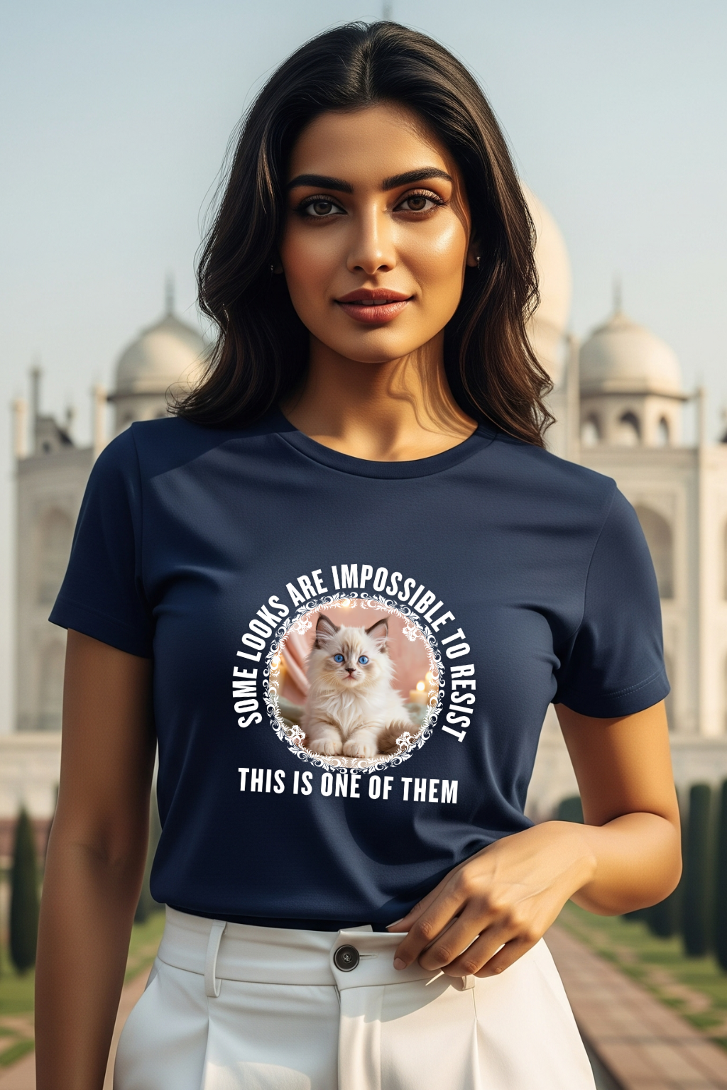 Some Looks Are Impossible to Resist | Cute Cat Pet Pawtrait Women’s T-shirt